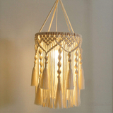 Fiche poids et spécifications abat-jour macramé Aura franges coton