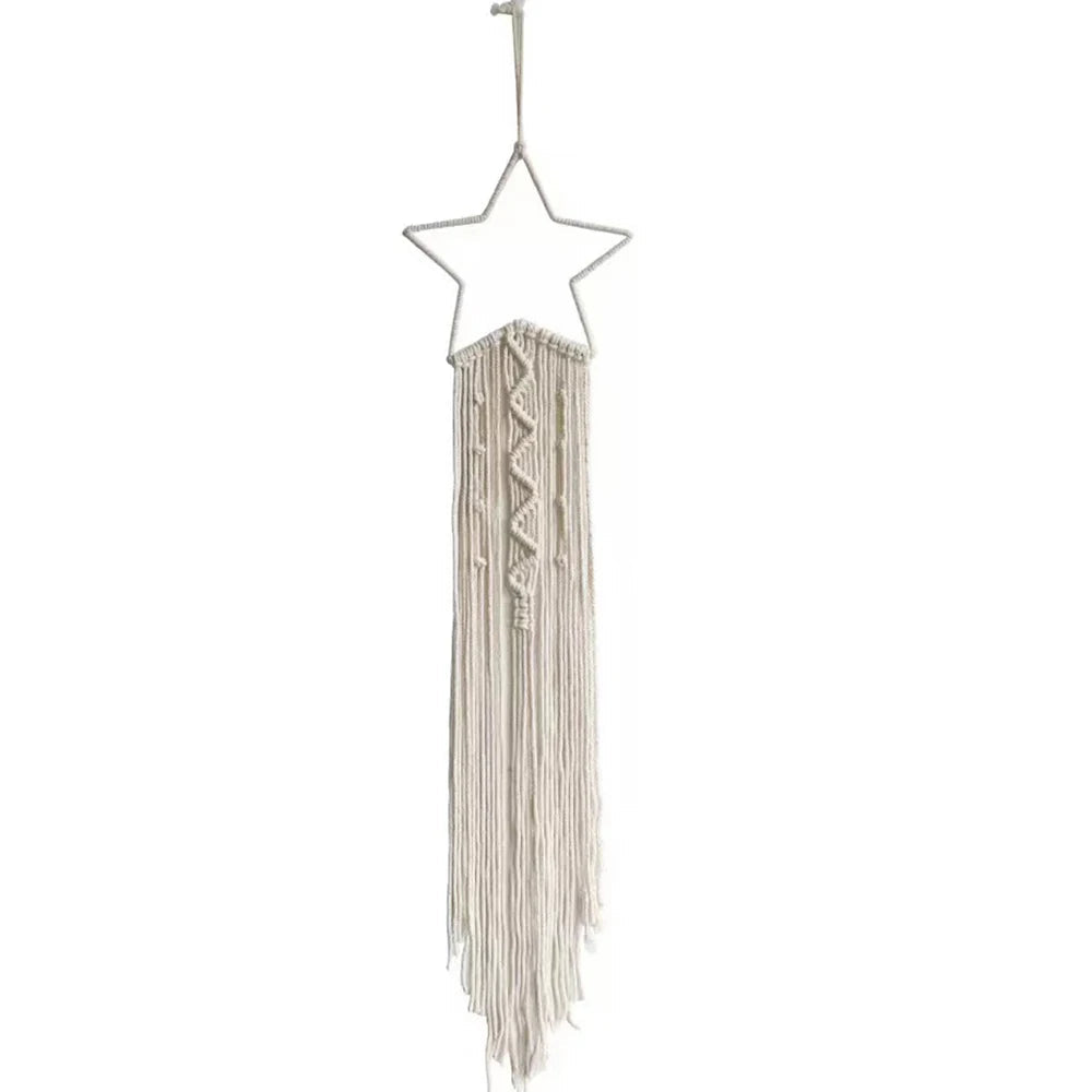 Attrape-rêve étoile macramé fond blanc — vue produit