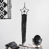 attrape rêve noir - cerceau étoile noir avec pendentif étoile