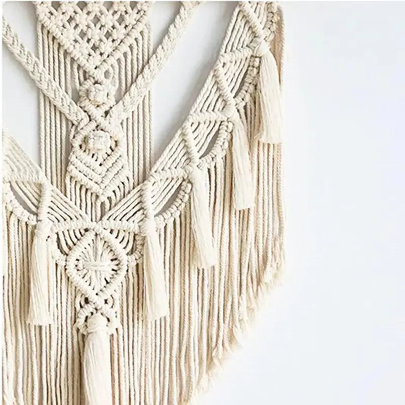 Tenture murale macramé géométrique bohème | Verana