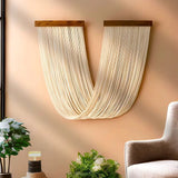 Décoration murale macramé élégance – détail des franges