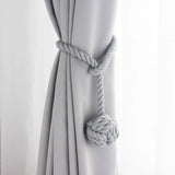 Embrasse rideau boule en corde de coton - coloris gris