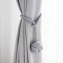 Embrasse rideau boule en corde de coton - coloris gris