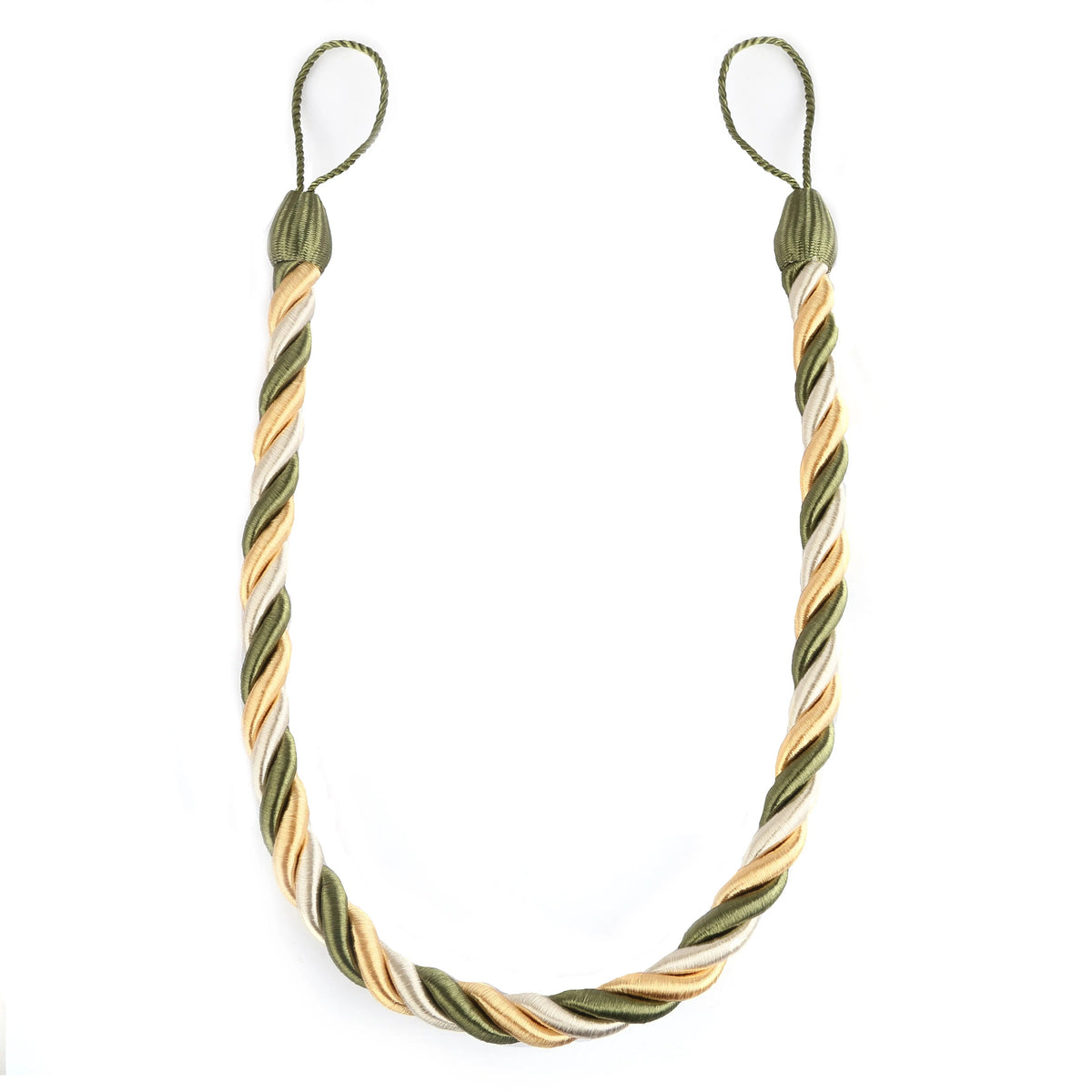 Embrasse rideau corde torsadée tricolore vert – Lyra
