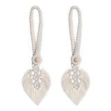 Lot 2 embrasses rideau macramé feuille blanche – Elia