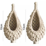 Porte plante macramé - les deux tailles de 10 cm et 13 cm de haut côte à côte