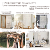Détail nœuds macramé rideau Naïa — texture coton tressé en gros plan