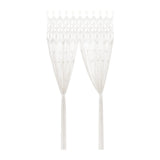 Rideau de porte macramé blanc - rideau seul sur fond blanc
