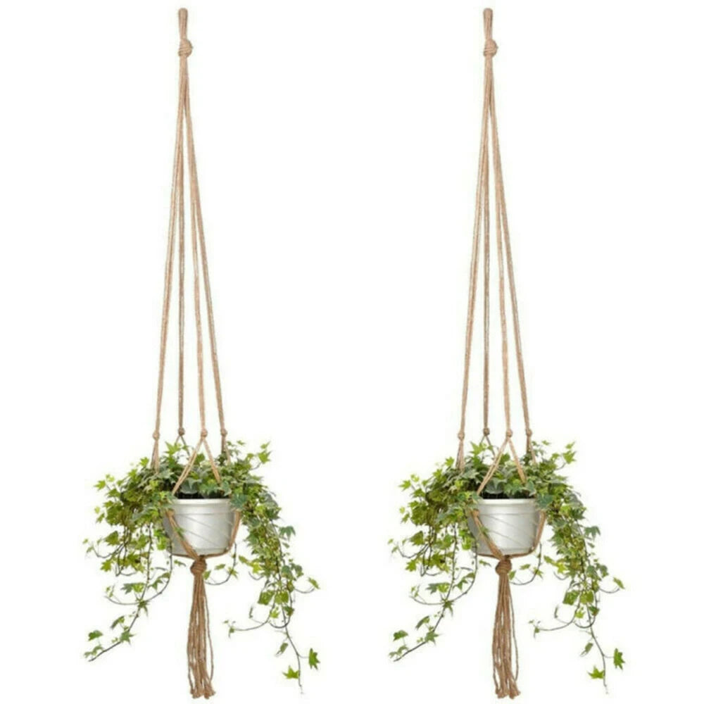 Plante suspendue dans filet Corda, macramé chanvre bohème