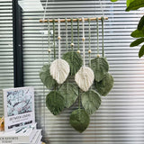 Vue complémentaire suspension macramé Maya feuilles