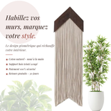 Tenture murale franges coton socle bois – indication poids 2