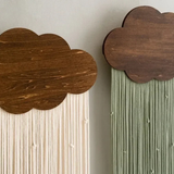 Tenture murale franges coton socle bois – indication poids 3