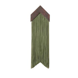 Tenture murale franges coton socle bois – vue latérale